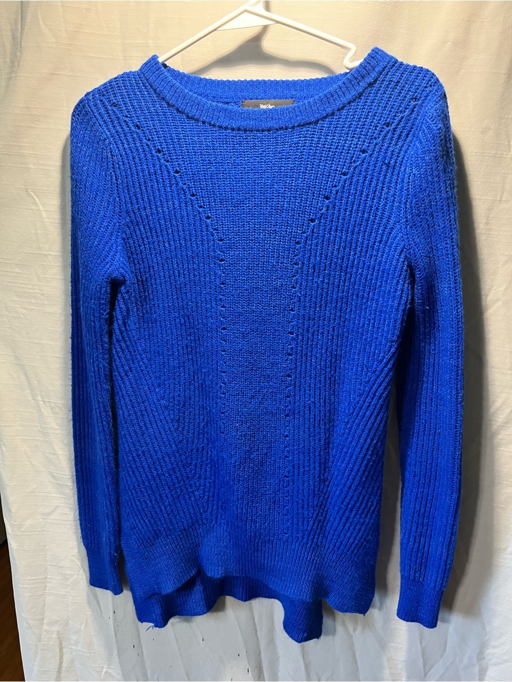 Mossimo small Ribbed Scoop Neck Sweater in Bright Blue